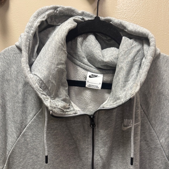 Nike Heather Gray Zip-Up Hoodie - Picture 4 of 6